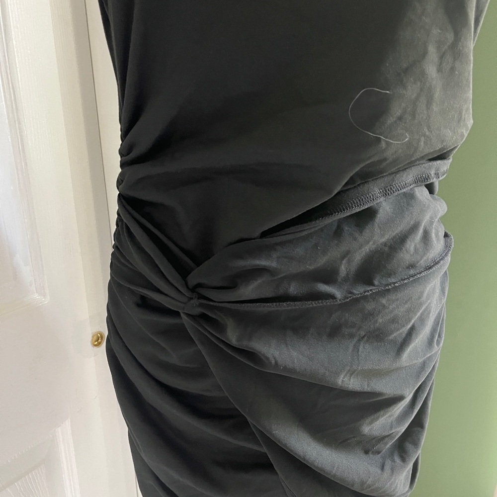 SHEIN Black Gathered Dress